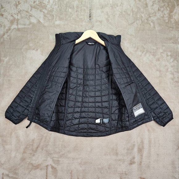 The North Face Full Zip Puffer Jacket Thermoball Eco Girls Size M 10-12 Black - Picture 8 of 12